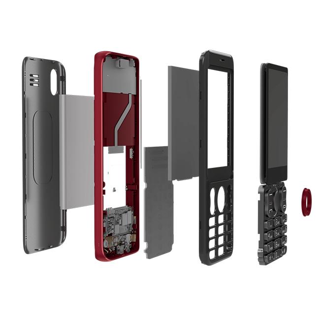 2.8" Screen IPRO Mobile Phone Loud Sound Plastic Case + Rubber Keypad