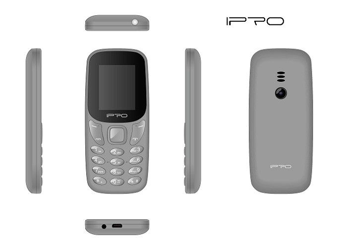 Small Size Kaypad IPRO Mobile Phone Grey Color FM Wireless 0.08MP Camera Bluetooth