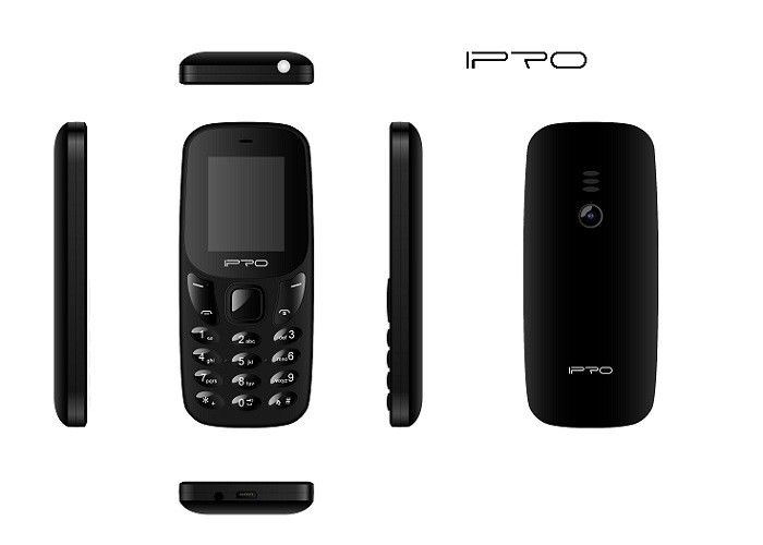 Black Color IPRO Cell Phone 1.77 Inch Screen Size 800mAh Battery With Kaypad