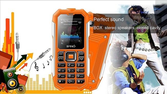 MTK6261D 2.0" Outdoor Rugged Mobile Phones Big Button Box Speaker Durable